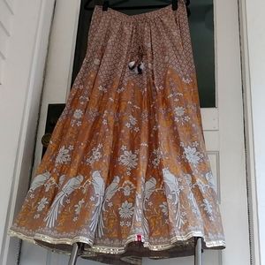 BIBA INDIAN DRESS size 36/M Brown with off white and gold details